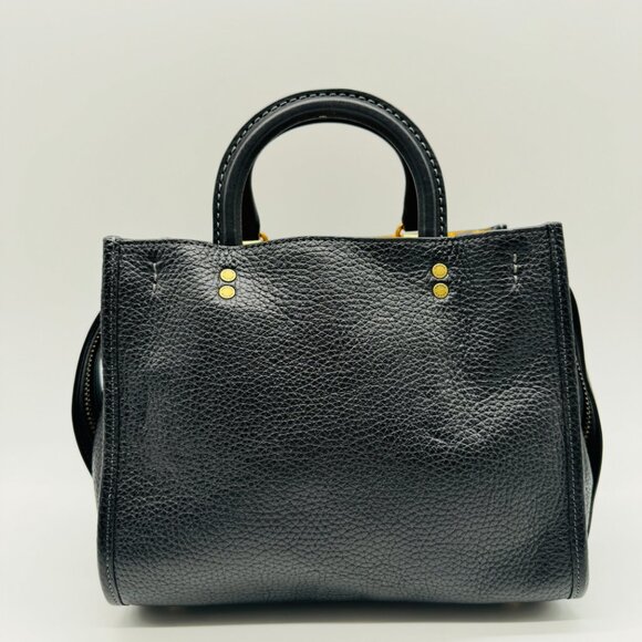 Coach Black and Yellow Leather Handbag - Picture 2 of 15